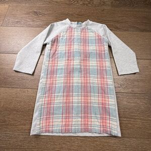 EGG by Susan Lazar girls plaid dress, pink/blue/gray, lined, fall, holiday sz 6